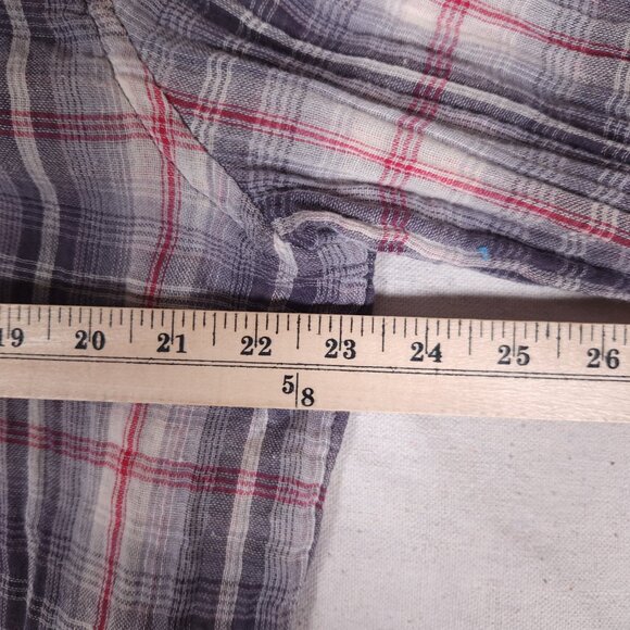 Sundance Beat Back Beauty Snap Shirt Womens XL Mixed Plaid Rayon Boho Western - Picture 5 of 16